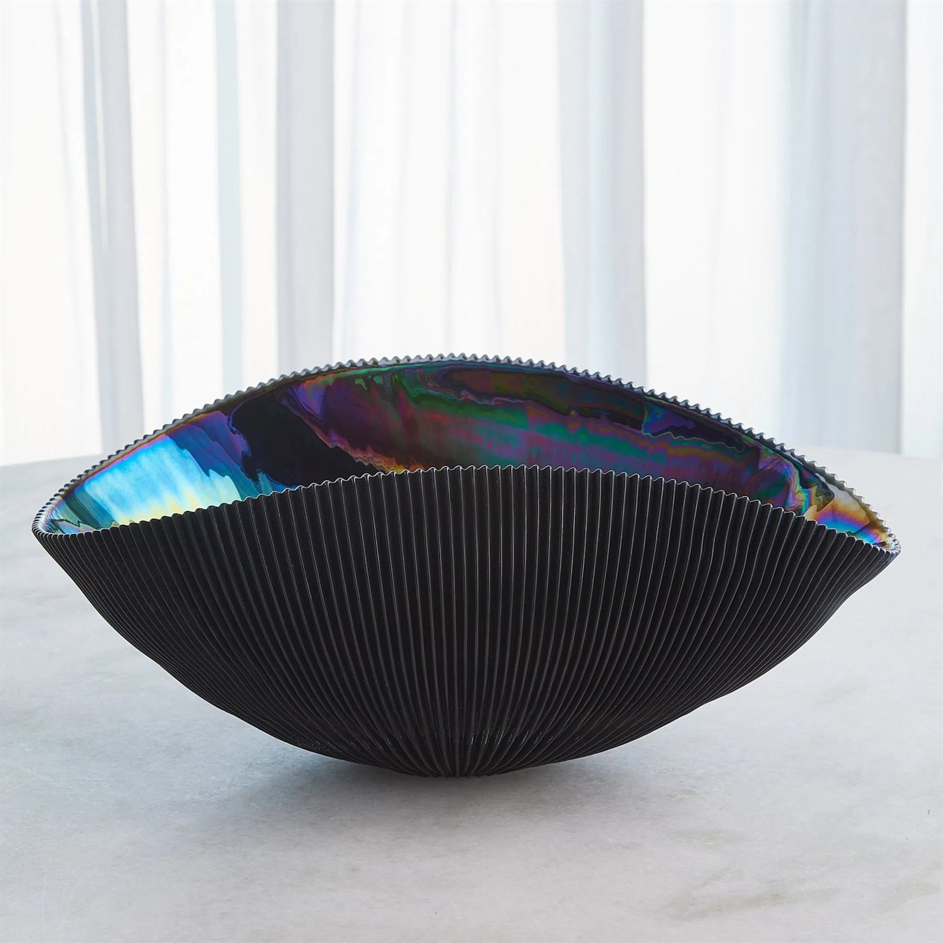 Pleated Bowl by Global Views. Made from unique in a eclectic & global style.