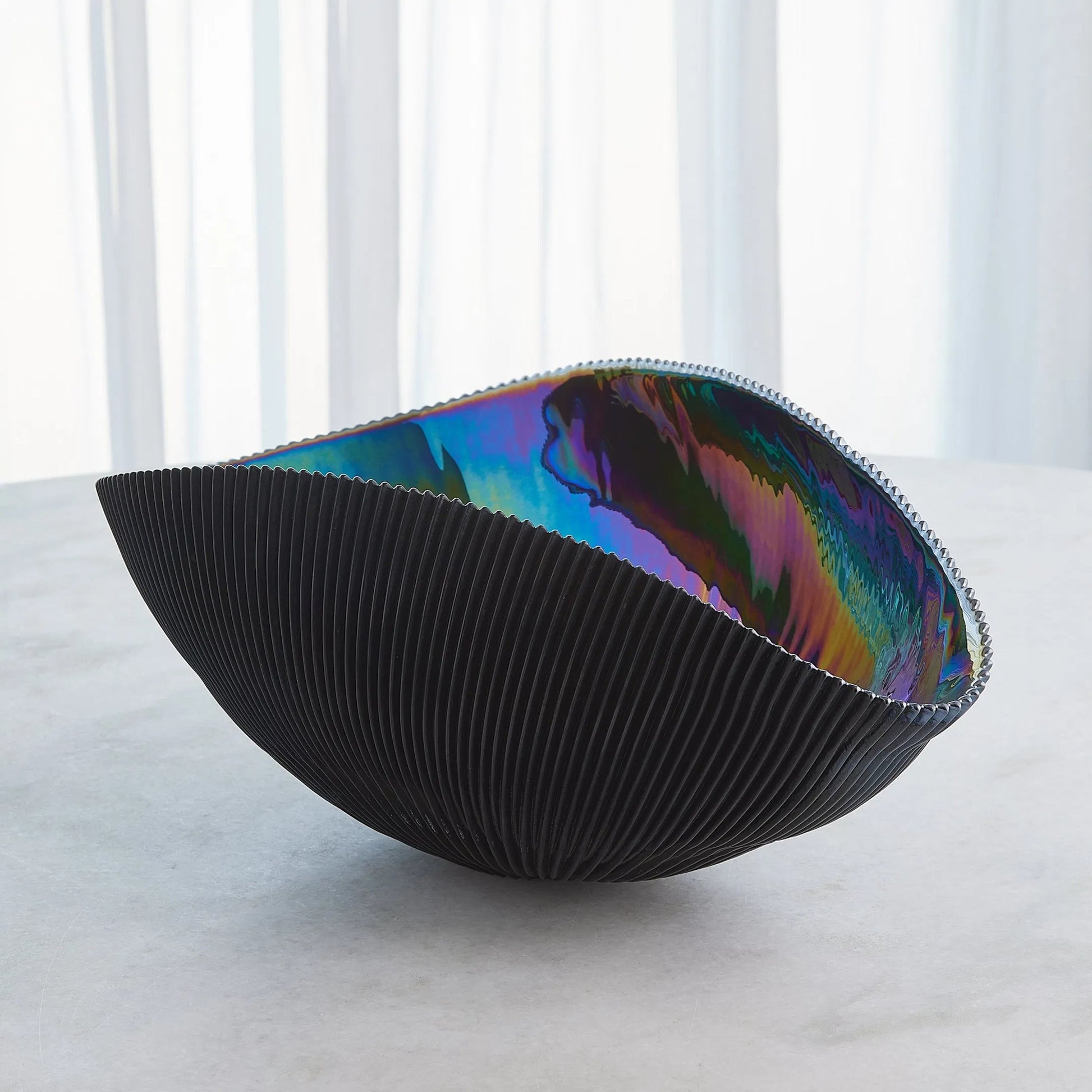 Pleated Bowl by Global Views. Made from unique in a eclectic & global style.