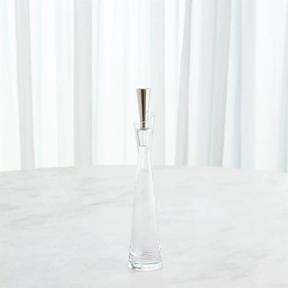 Slant Decanter by Global Views. Made from glass in a transitional style.