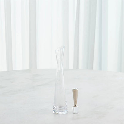 Slant Decanter by Global Views. Made from glass in a transitional style.