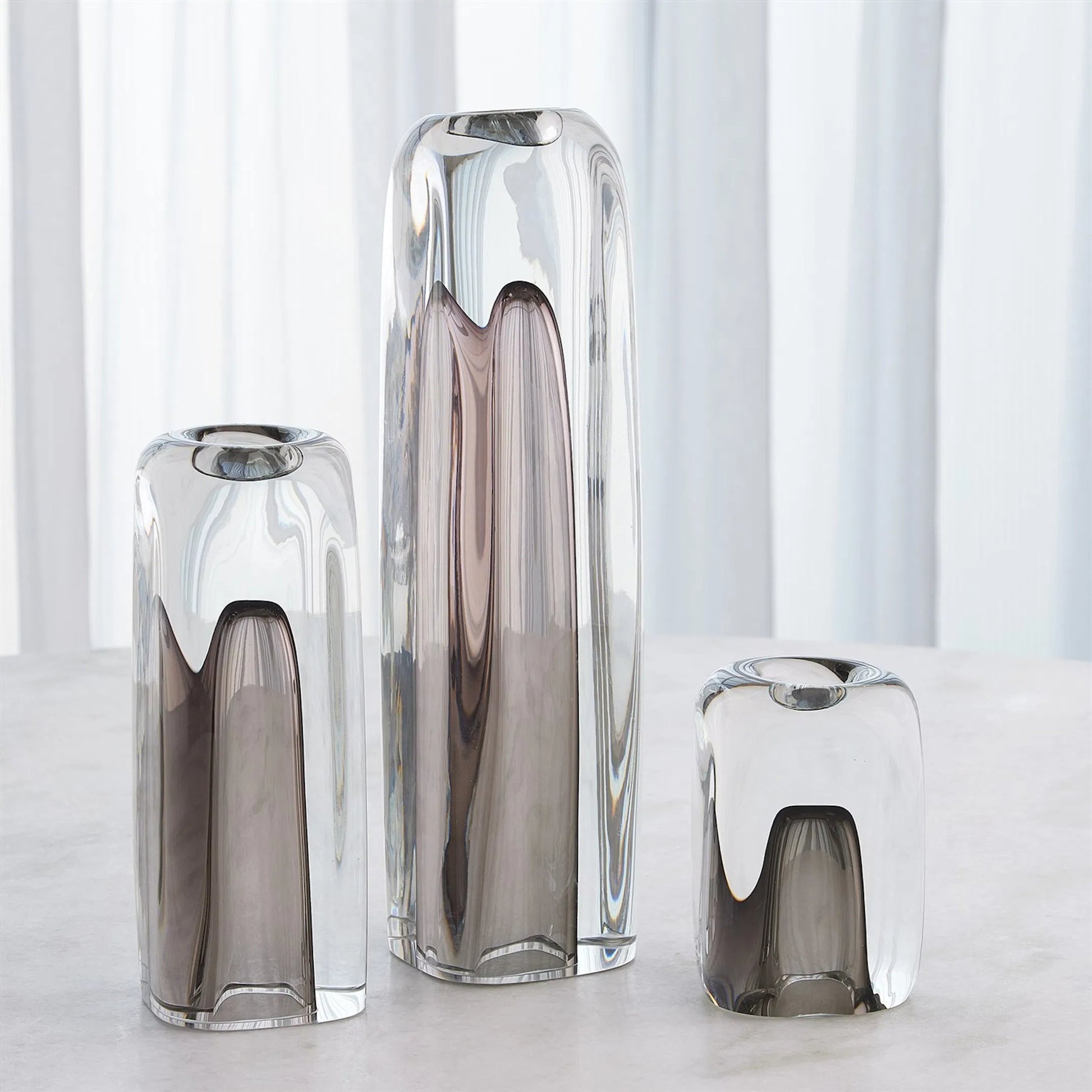 Tower T-Lite Holders/Vases by Global Views in clear. Made from unique in a eclectic & global style.