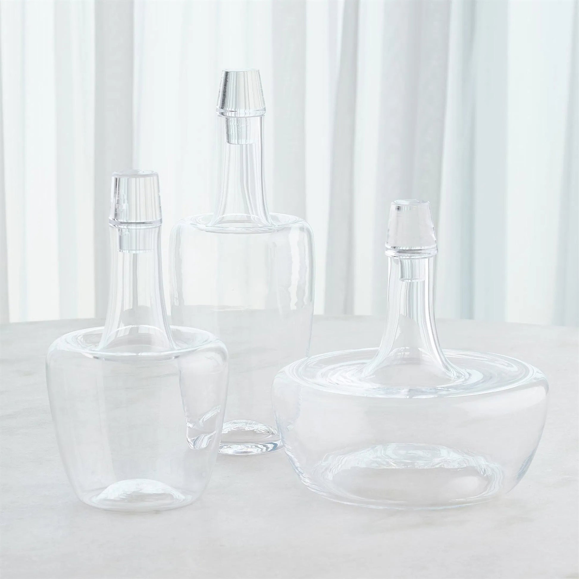 Ripple Decanter by Global Views in clear and clear. Made from unique in a transitional style.