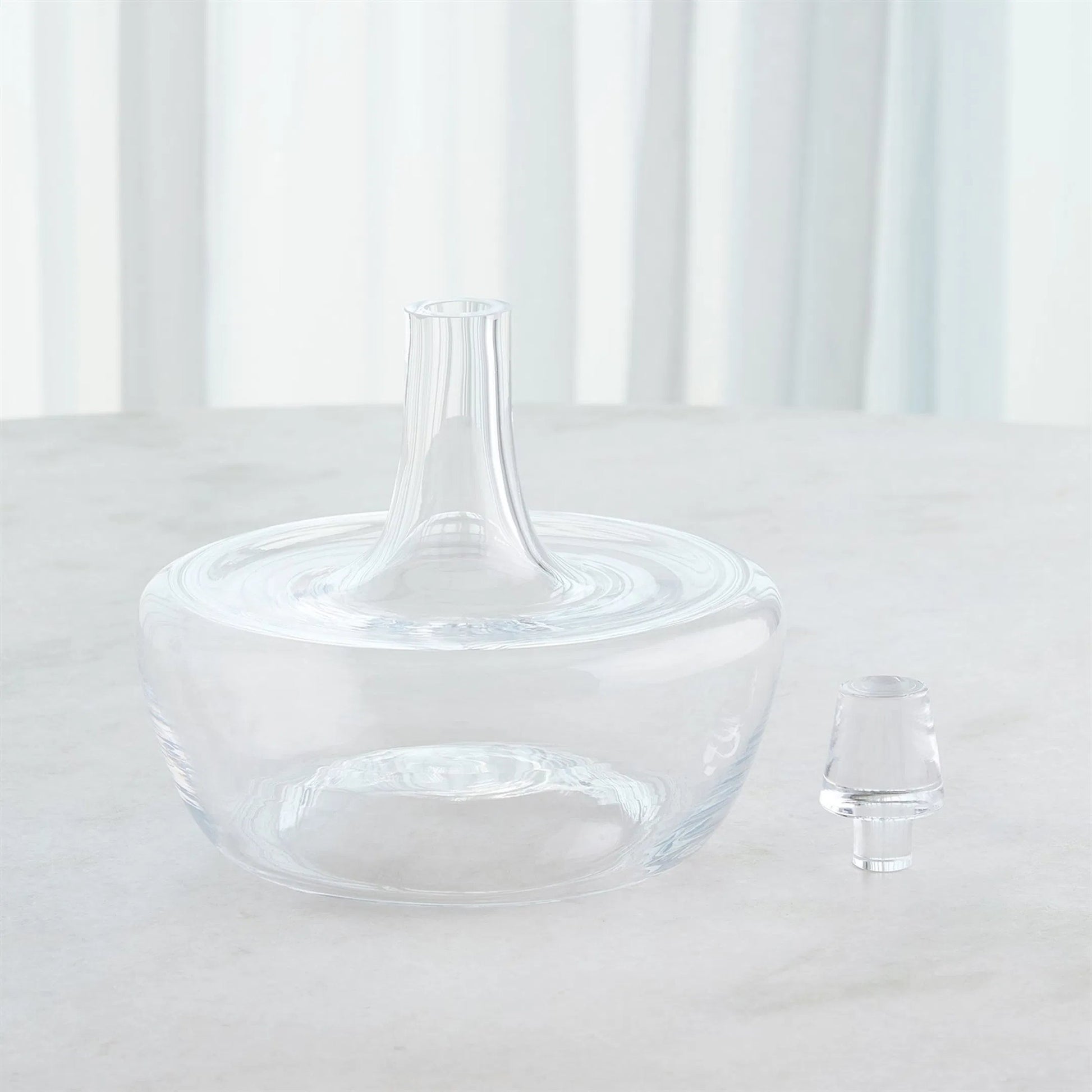 Ripple Decanter by Global Views in clear and clear. Made from unique in a transitional style.
