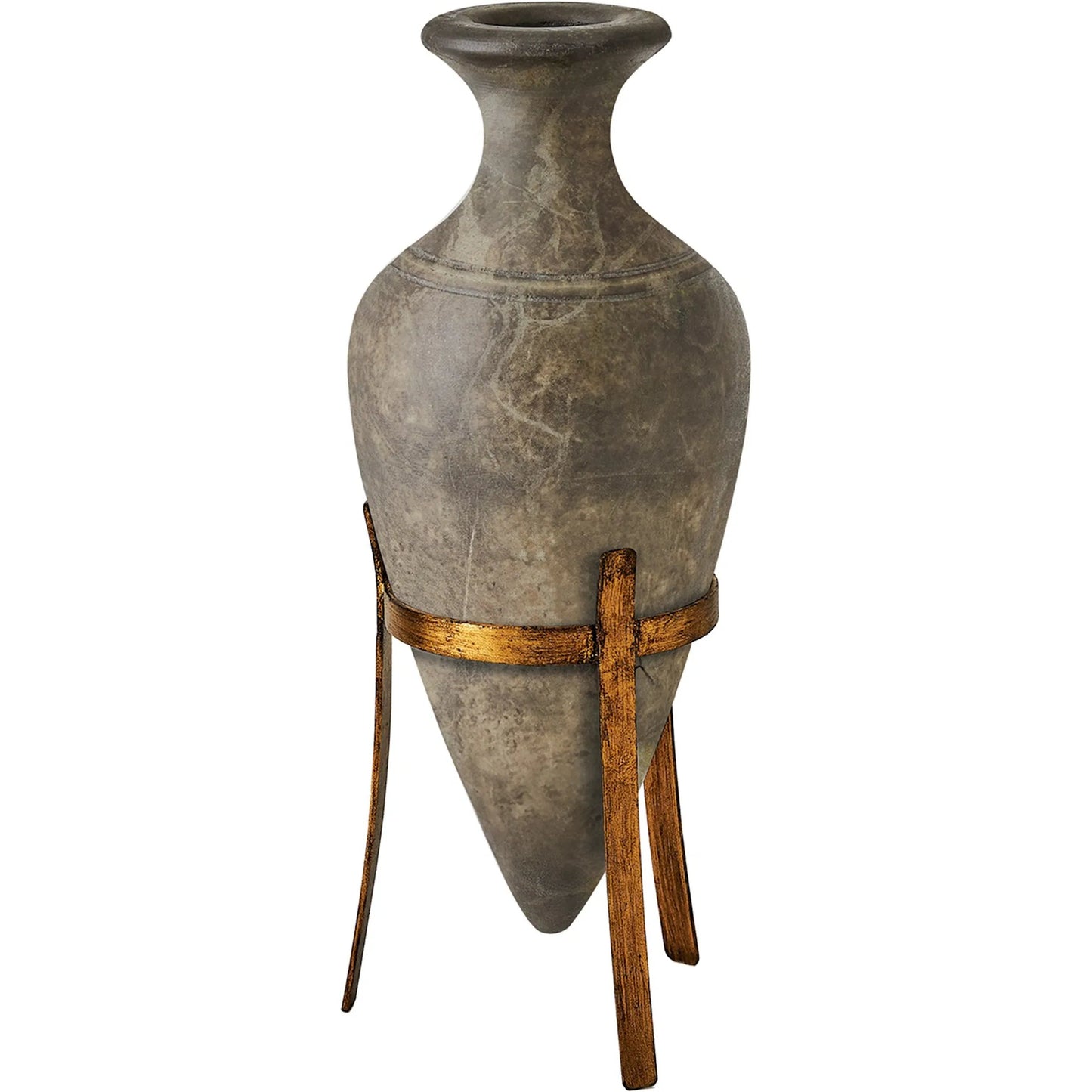 009 SI-2323050 | Primary Silo | Amphora Alabaster Vase by Global Views in gold. Made from unique in a modern style.