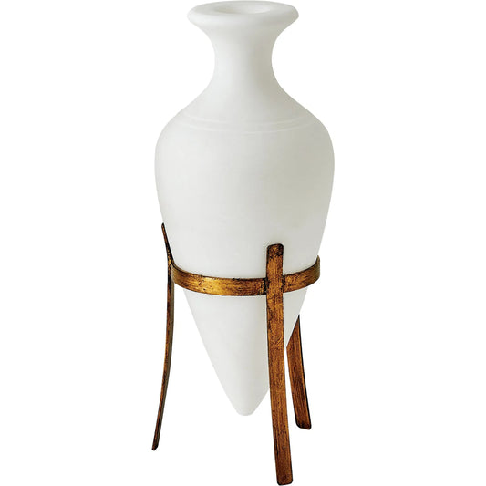 Amphora Alabaster Vase by Global Views in gold. Made from unique in a modern style.