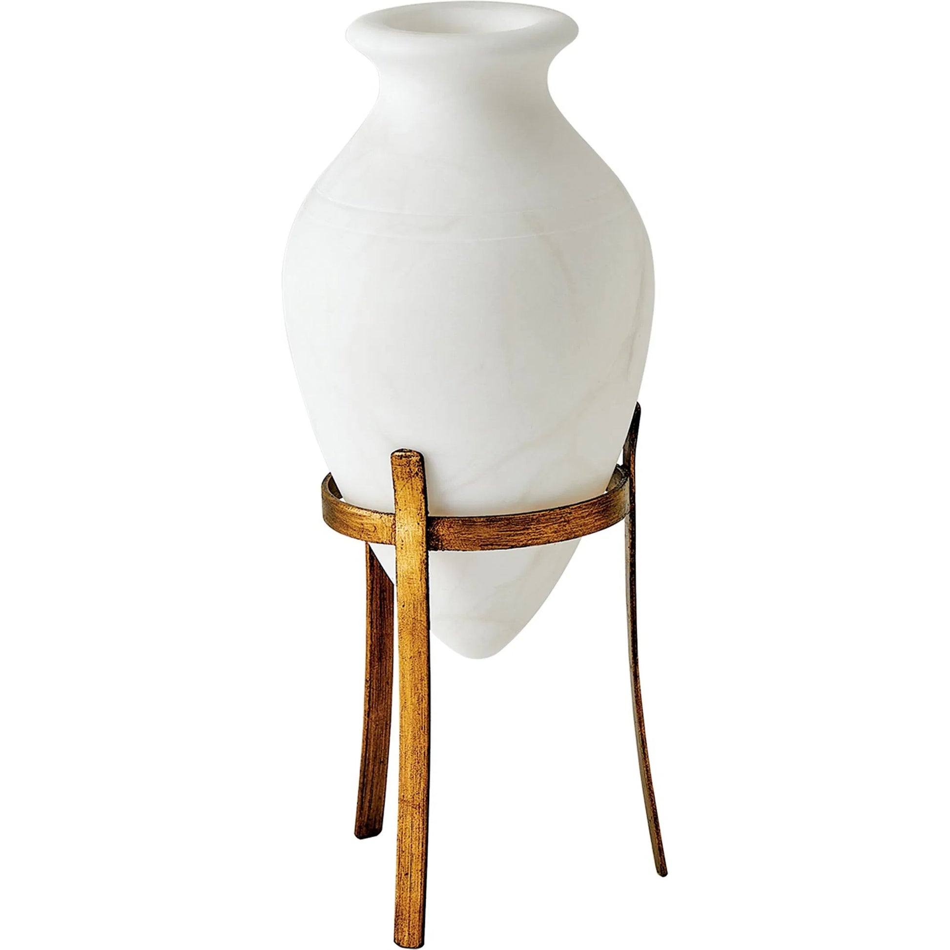 Amphora Alabaster Vase by Global Views in gold. Made from unique in a modern style.