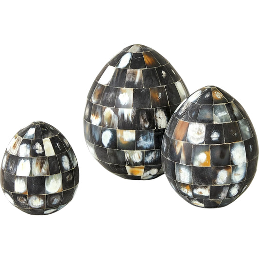 Horn Egg by Global Views in black and gold. Made from unique in a unique style.