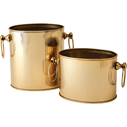 Winston Ice Bucket by Global Views. Made from stainless steel in a modern style.