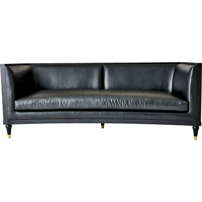 Arc Sofa by Global Views in black and brass. Made from unique in a traditional style.