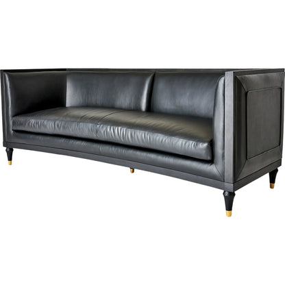 Arc Sofa by Global Views in black and brass. Made from unique in a traditional style.