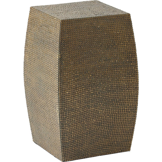 Lames Table by Global Views in red and brass. Made from unique in a modern style.