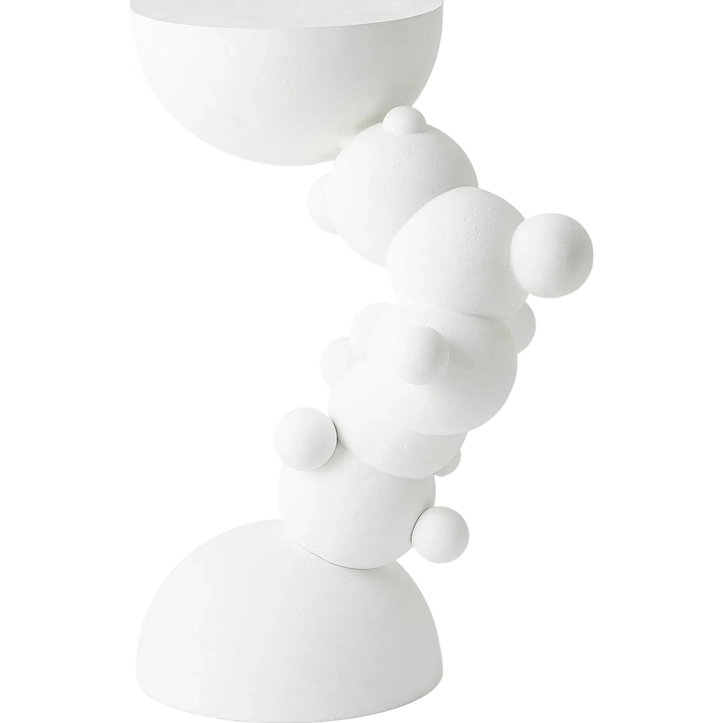 000 SI-2446134 | Primary Silo | Bubbles Side Table by Global Views in matte white. Made from cast aluminum in a modern style.