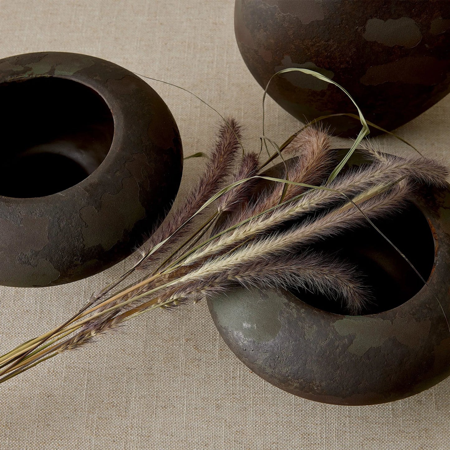 008 SI-2445735,SI-2445736 | Lifestyle | Cloud Bowl by Global Views in soot. Made from ceramic in a rustic style.