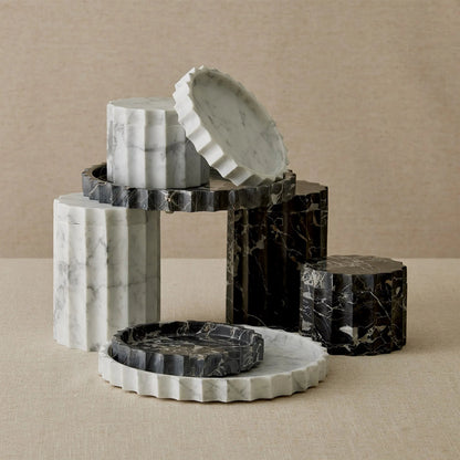 Ionic Jar by Global Views in marble. Made from unique in a modern style.