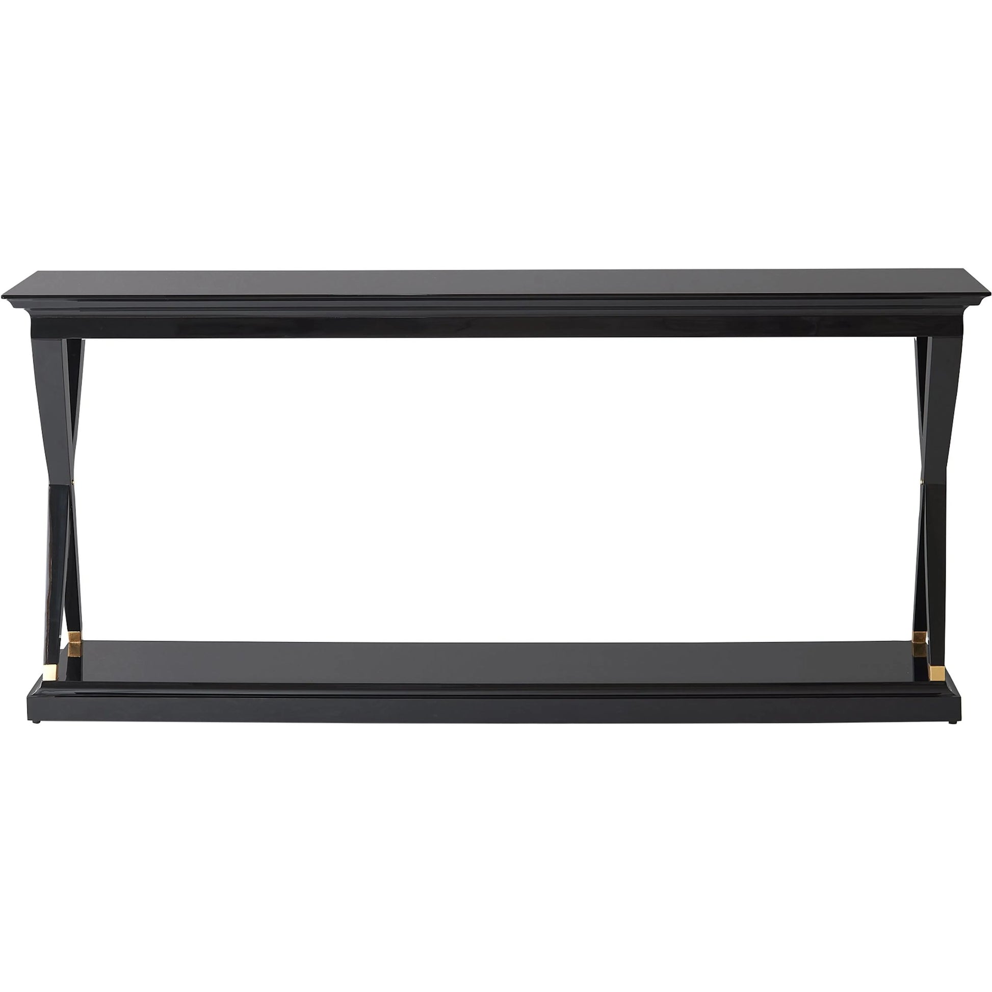 X-Console by Global Views in black. Made from mahogany wood in a modern style.