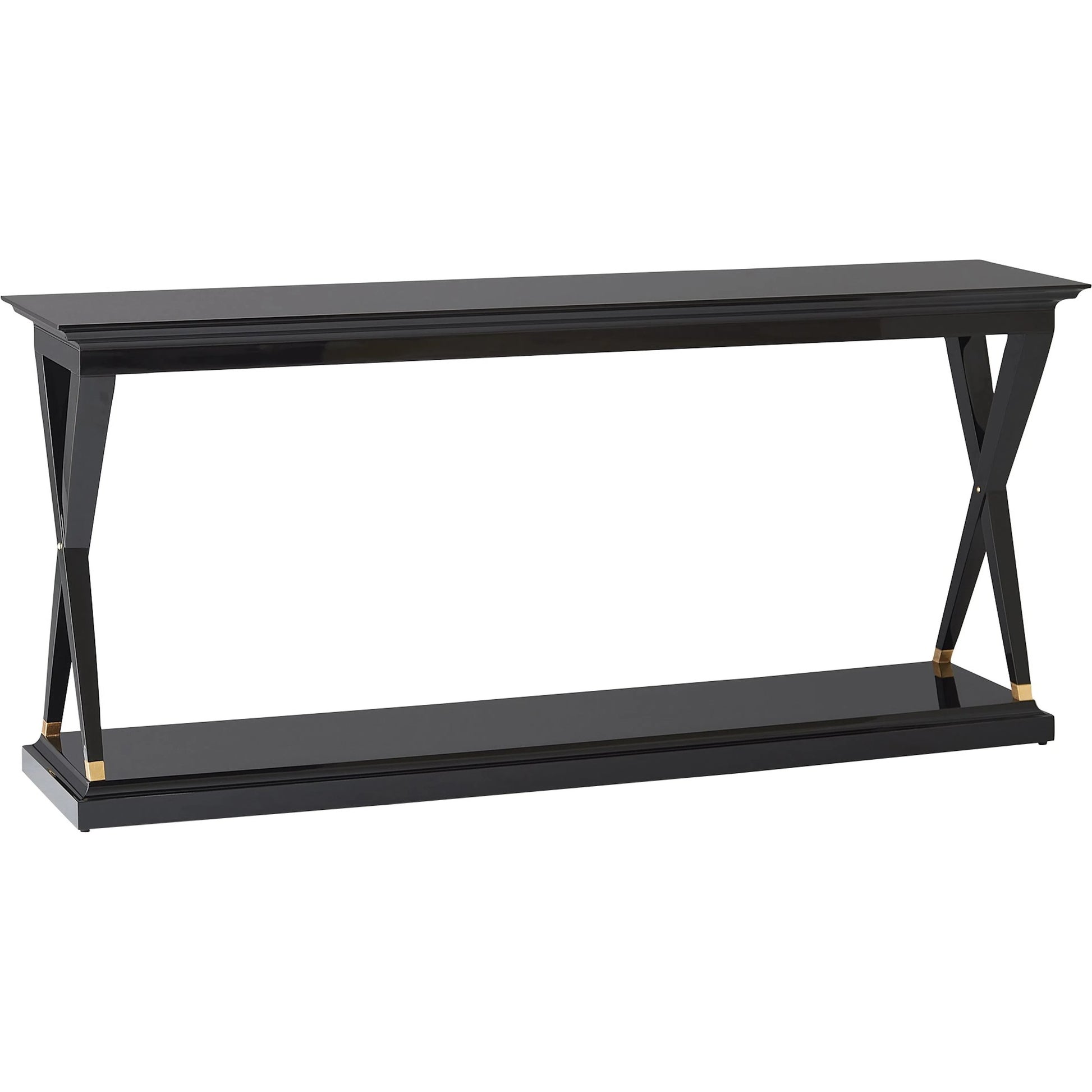 X-Console by Global Views in black. Made from mahogany wood in a modern style.
