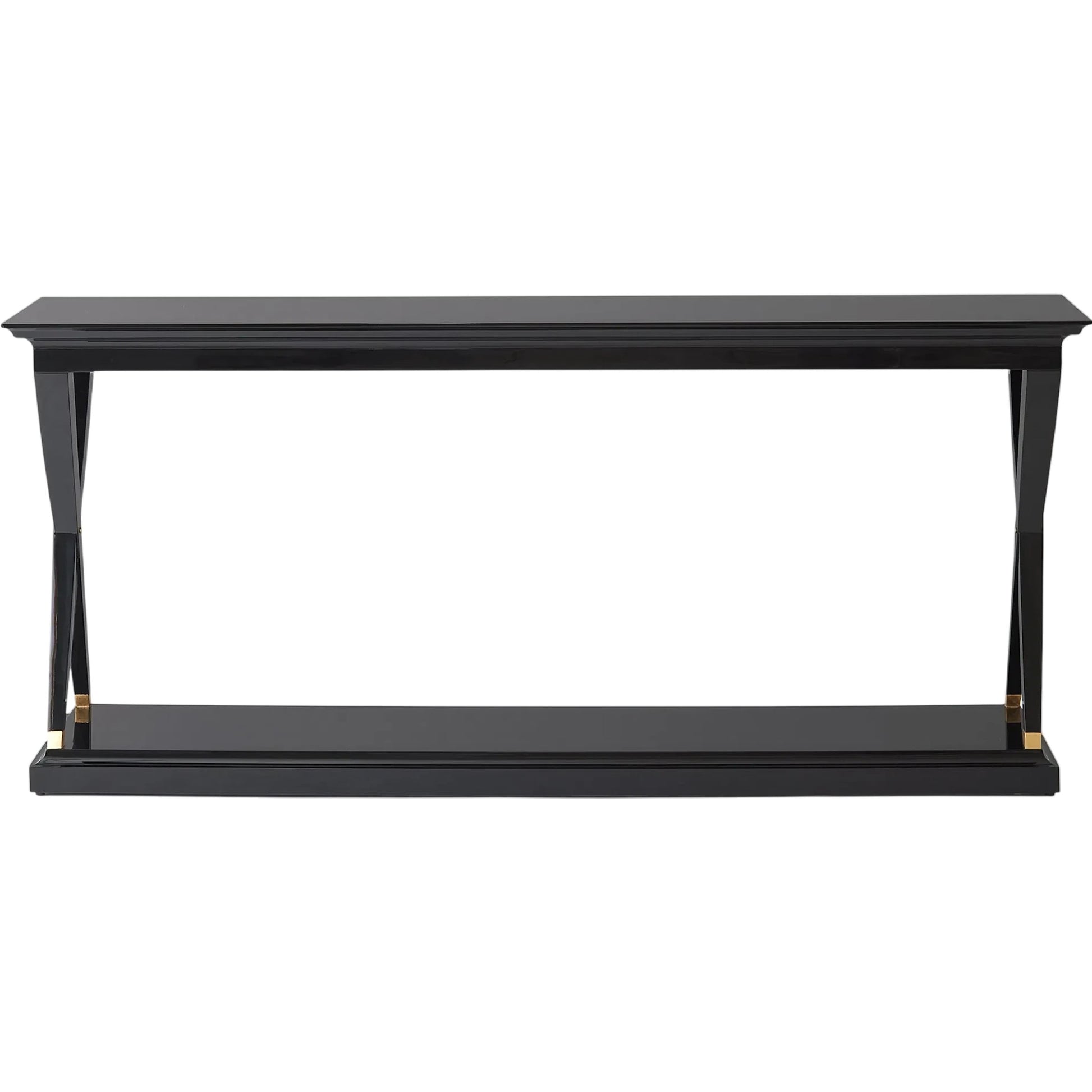 X-Console by Global Views in black. Made from mahogany wood in a modern style.