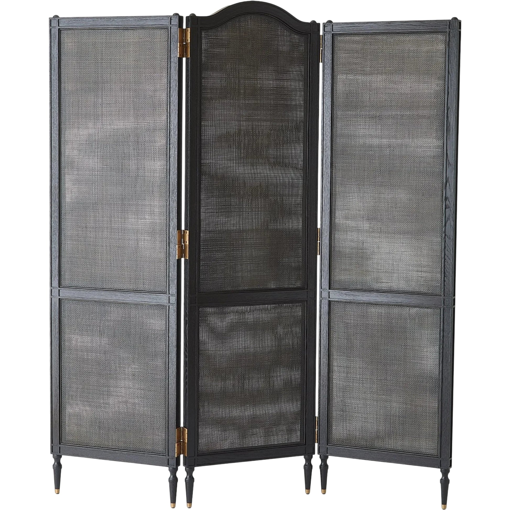 Josephine Screen by Global Views in blackened oak. Made from unique in a transitional style.