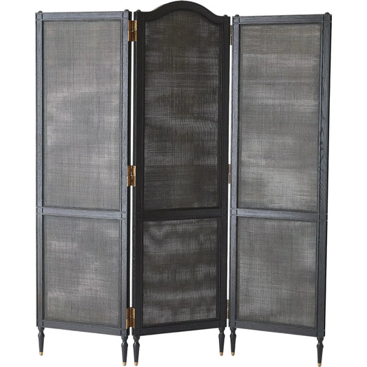Josephine Screen by Global Views in blackened oak. Made from unique in a transitional style.
