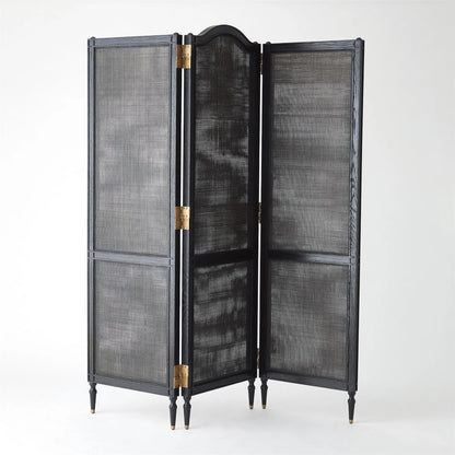 Josephine Screen by Global Views in blackened oak. Made from unique in a transitional style.