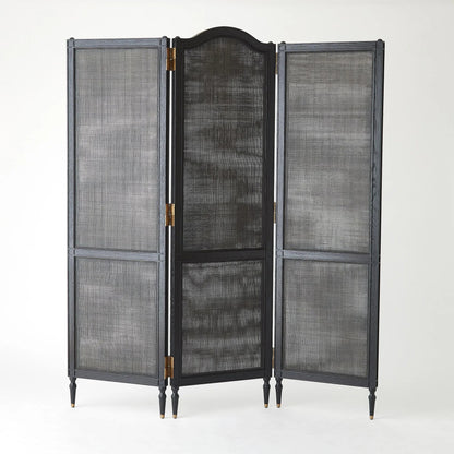 Josephine Screen by Global Views in blackened oak. Made from unique in a transitional style.