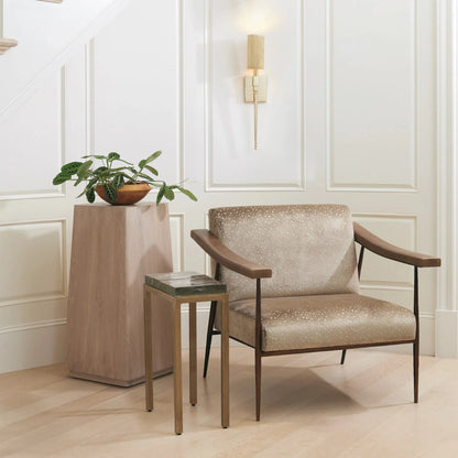 Fluted Single Sconce by Global Views. Made from brass in a modern style.