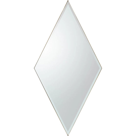 Elongated Diamond Mirror by Global Views in brass. Made from unique in a unique style.