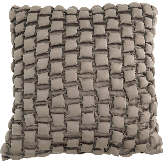 Square Ruche Pillow by Global Views. Made from front, back surface: 100% viscose satin in a unique style.