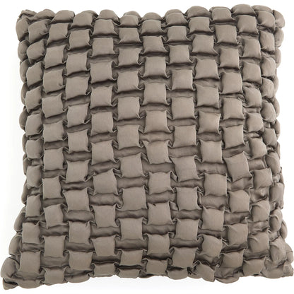 Square Ruche Pillow by Global Views. Made from front, back surface: 100% viscose satin in a eclectic & global style.