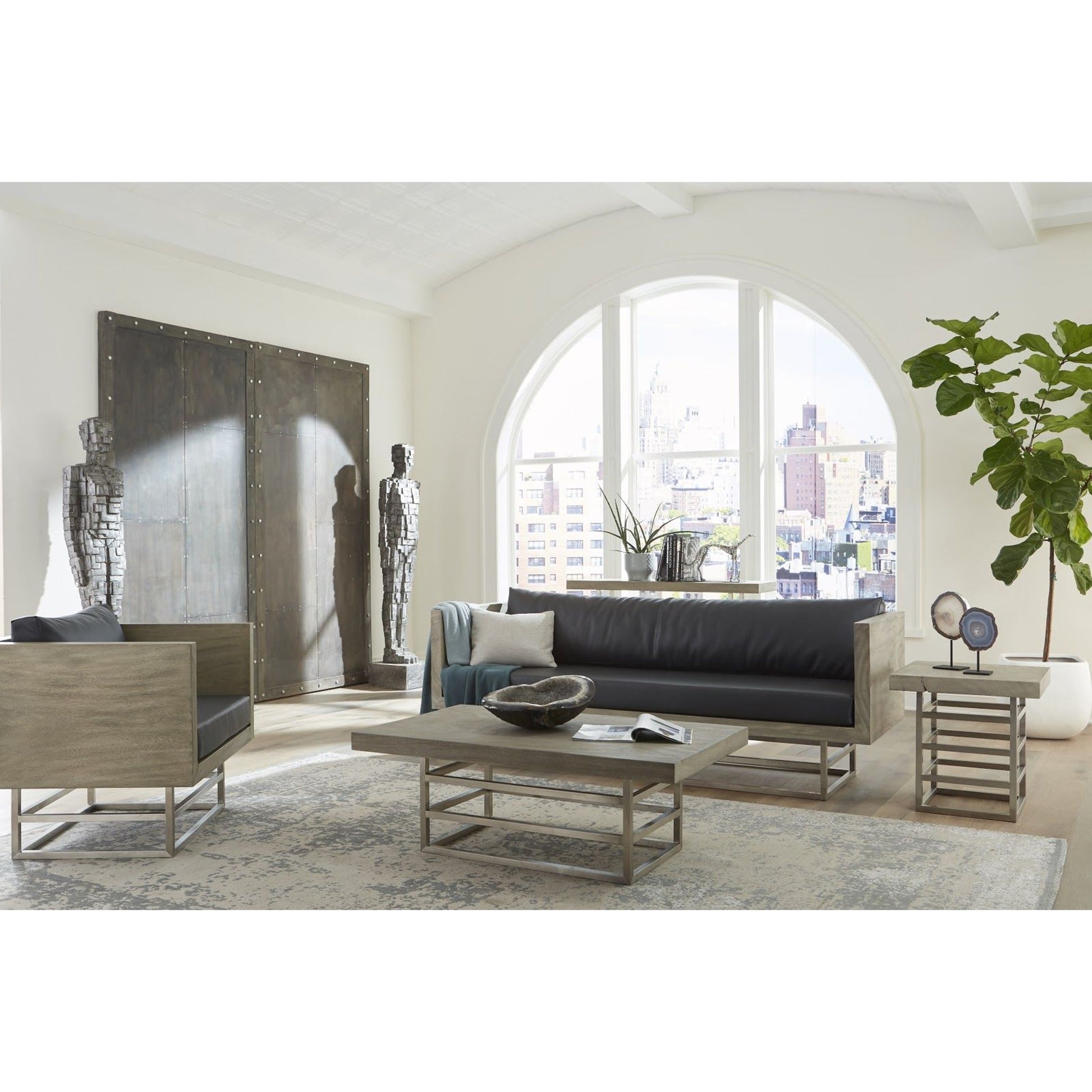 Puzzle Woman Sculpture by Phillips Collection in silver and aluminum. Made from metal in a eclectic & global style.