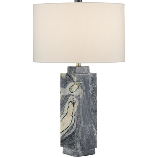 Ashlar Marble Table Lamp by Currey and Company. Made from marble in a modern style.