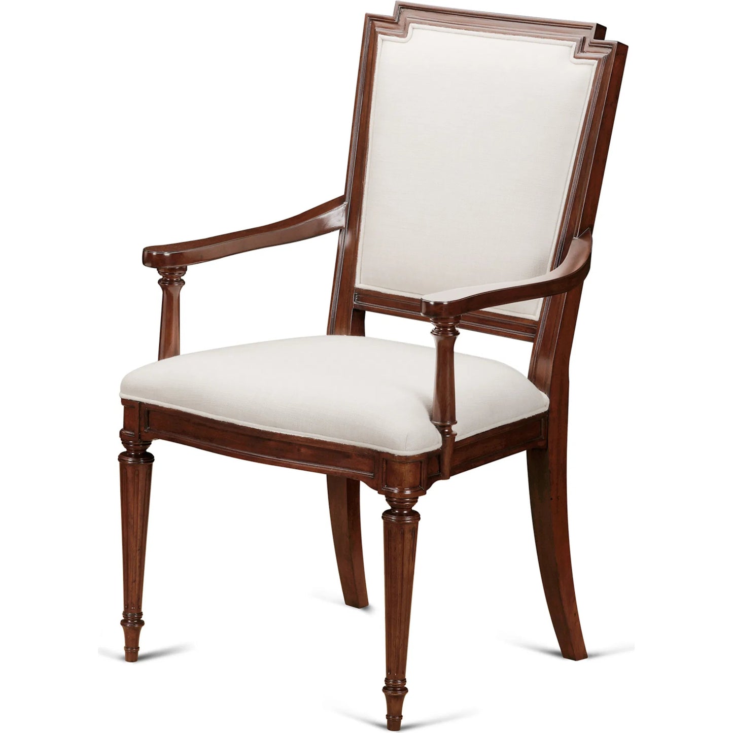002 SI-2239050 | Additional Silo | Evan Arm Chair by Maitland-Smith in ivory and mahogany. Made from unique in a unique style.