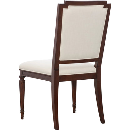 Evan Side Chair by Maitland-Smith in ivory and mahogany. Made from unique in a unique style.