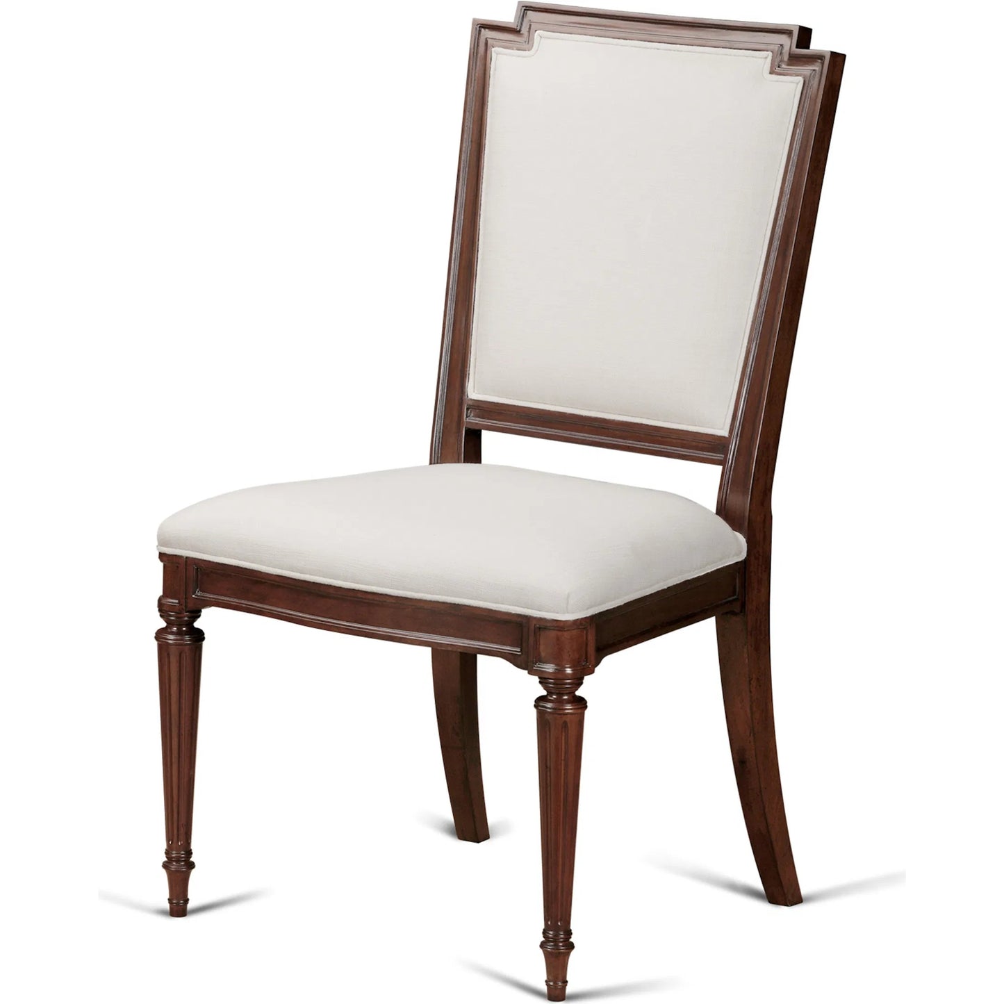 003 SI-2239051 | Additional Silo | Evan Side Chair by Maitland-Smith in ivory and mahogany. Made from unique in a unique style.