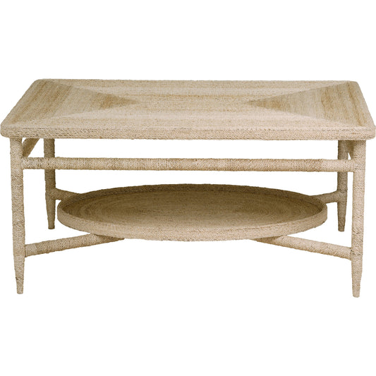 Galleried Abaca Cocktail Table by Maitland-Smith. Made from unique in a cottage & farmhouse style.