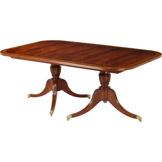 Reeded Dining Table by Maitland-Smith. Made from unique in a transitional style.