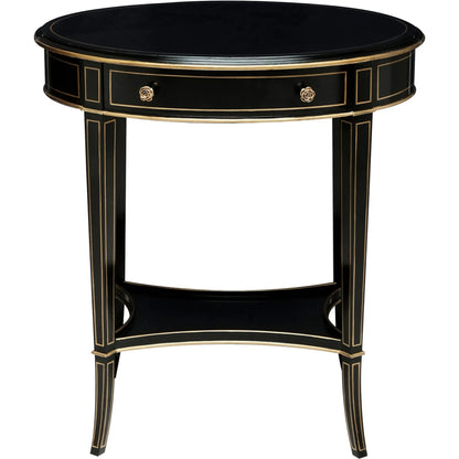 Equinox Oval Side Table by Maitland-Smith. Made from unique in a transitional style.