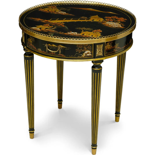 Silk Side Table by Maitland-Smith. Made from unique in a transitional style.