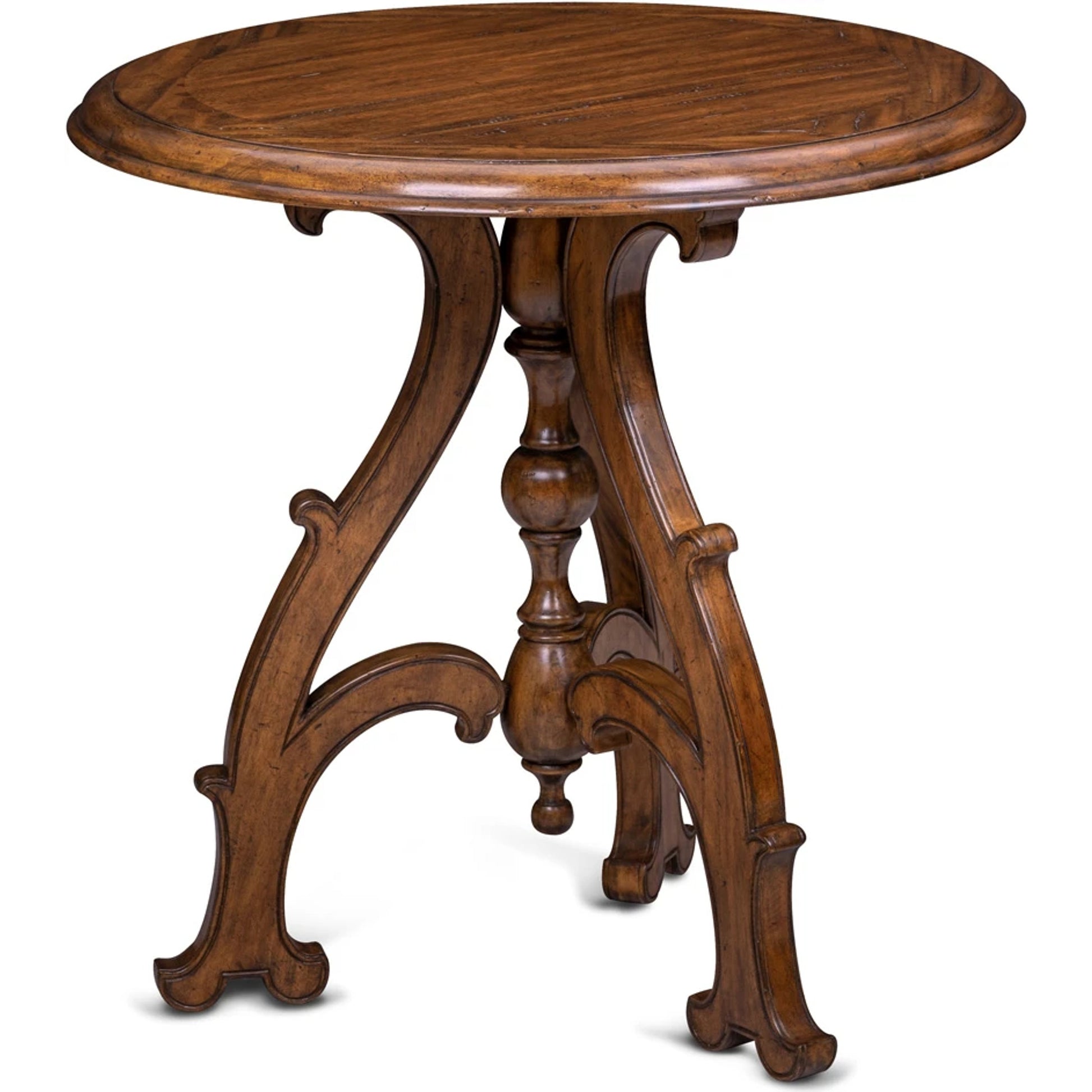 Shepard Pedestal Table by Maitland-Smith. Made from unique in a traditional style.
