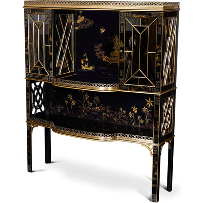 Chinoiserie Bar Cabinet by Maitland-Smith. Made from unique in a traditional style.