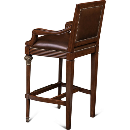 Quarter Bar Stool by Maitland-Smith. Made from unique in a traditional style.