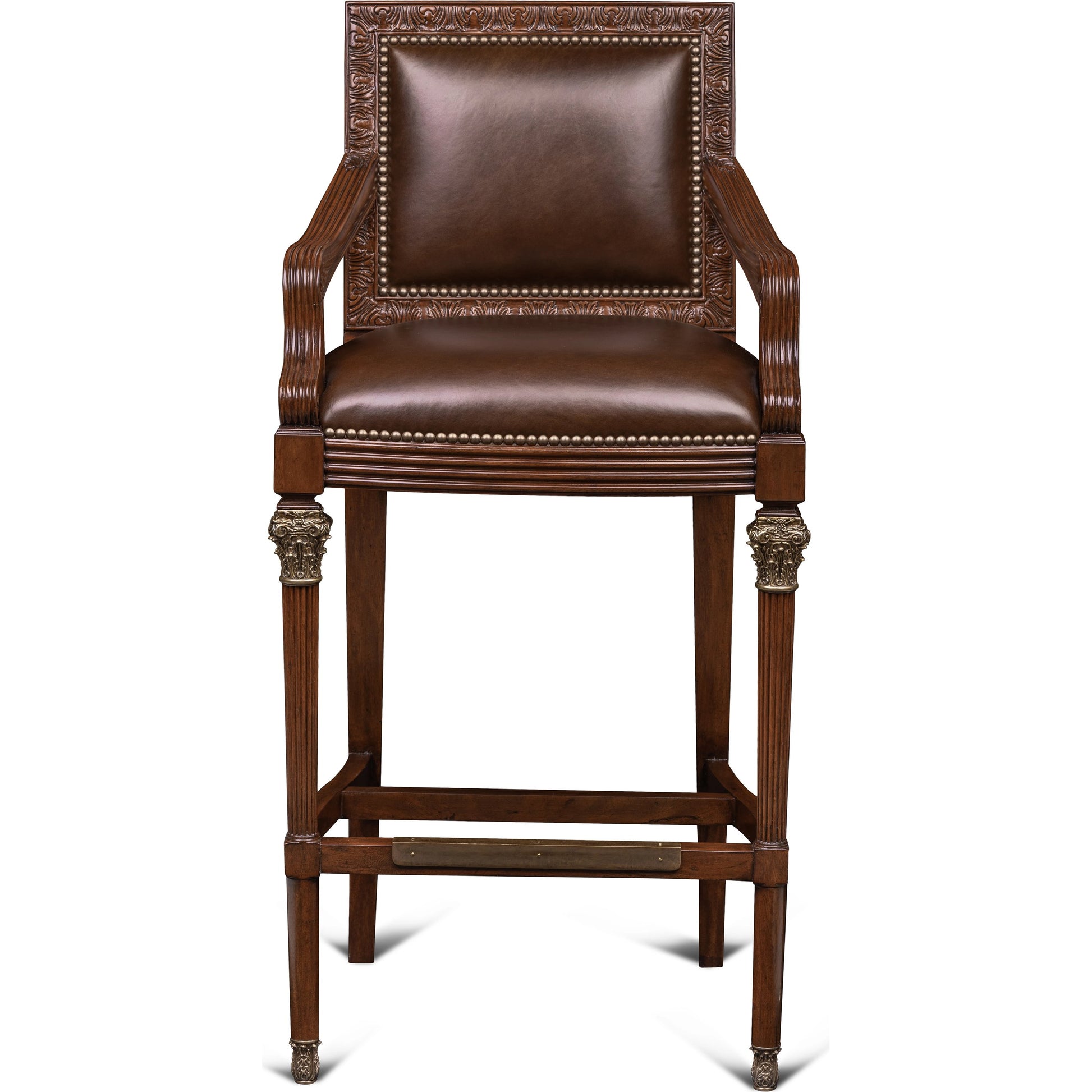 Quarter Bar Stool by Maitland-Smith. Made from unique in a traditional style.