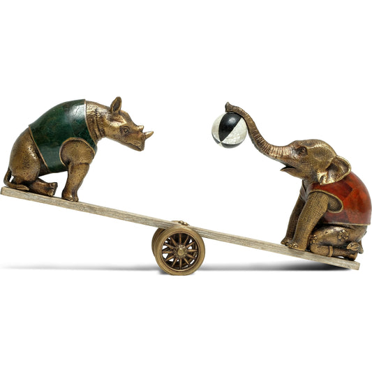 Circus See-Saw Sculpture by Maitland-Smith. Made from unique in a traditional style.