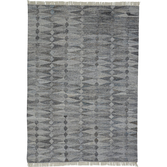 Beckett Moroccan Diamond Rug - 0814F by Feizy in gray. Made from pet in a unique style.