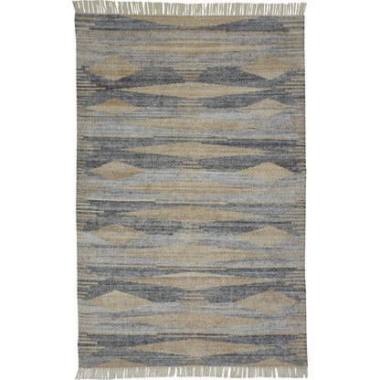 Beckett Moroccan Desert Rug - 0815F by Feizy in gray, beige. Made from pet in a unique style.