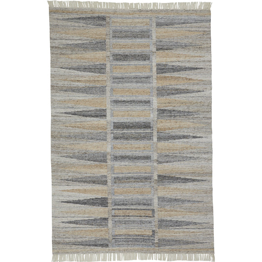 Beckett Moroccan Mosaic Rug - 0817F by Feizy in gray, beige. Made from pet in a unique style.