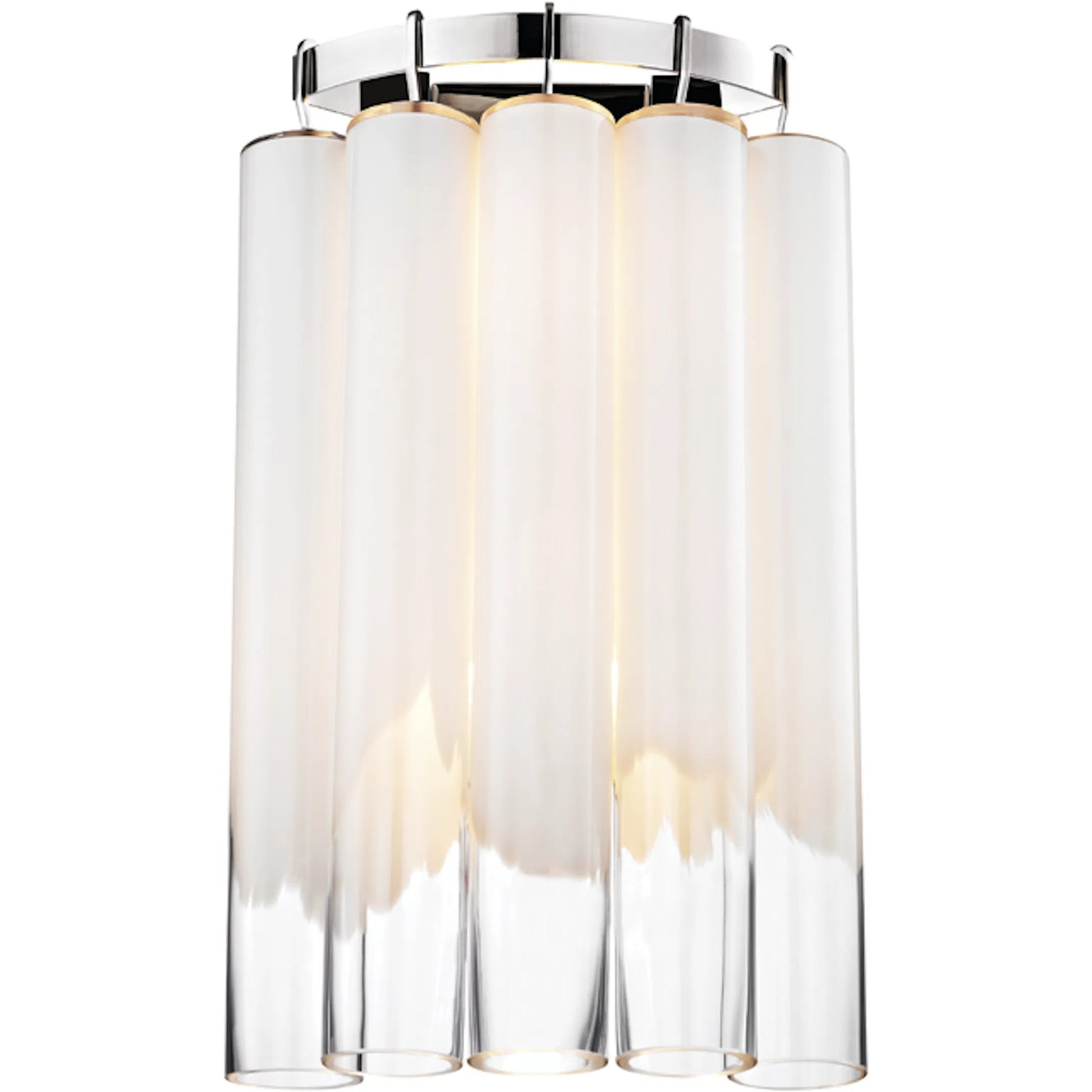 Tyrell Wall Sconce by Hudson Valley in polished nickel. Made from steel in a modern style.