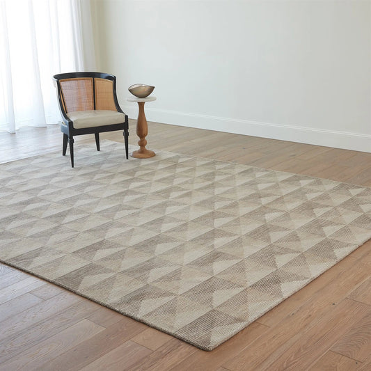 Stone Stud Rug by Global Views in brown. Made from unique in a unique style.