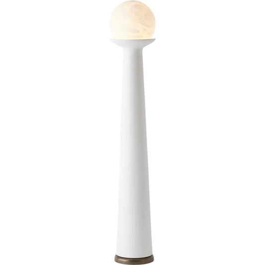 Alabaster Bulb Tower Lamp by Global Views in white. Made from ceramic, alabaster in a unique style.