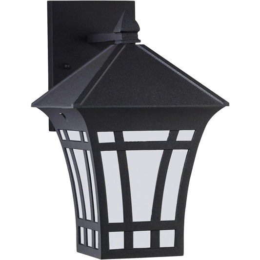 Herrington One Light Outdoor Wall Lantern by Visual Comfort & Co. in black. Made from aluminum in a unique style.